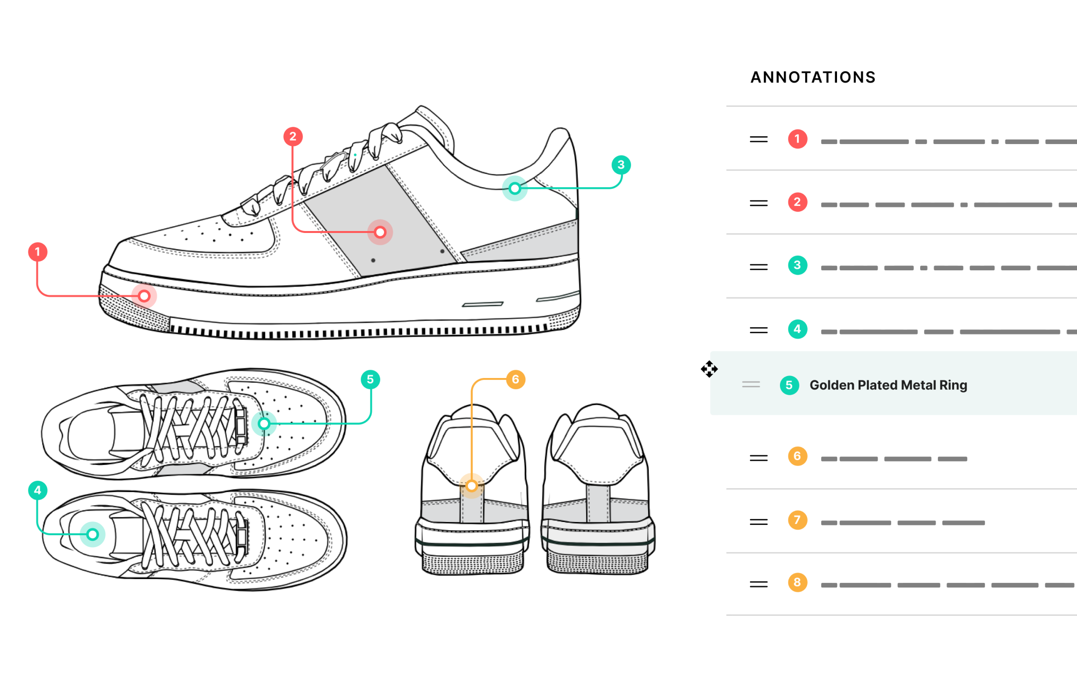 Easily create annotation lines and callouts with our native image editor